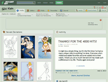 Tablet Screenshot of klain.deviantart.com