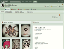 Tablet Screenshot of meowkittyomnom.deviantart.com
