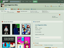 Tablet Screenshot of len-kagamine-miku.deviantart.com