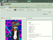 Tablet Screenshot of kyletigress.deviantart.com