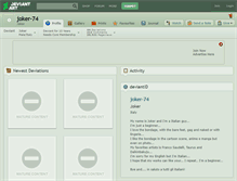 Tablet Screenshot of joker-74.deviantart.com