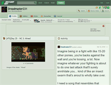 Tablet Screenshot of dreadmaster231.deviantart.com