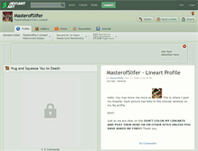 Tablet Screenshot of masterofslifer.deviantart.com
