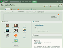 Tablet Screenshot of joshinu-panther.deviantart.com