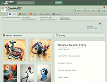 Tablet Screenshot of cairowolf27.deviantart.com