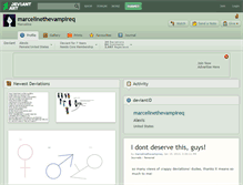 Tablet Screenshot of marcelinethevampireq.deviantart.com
