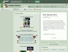 Tablet Screenshot of cosplay-ireland.deviantart.com