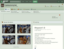 Tablet Screenshot of cosplayanonymae.deviantart.com