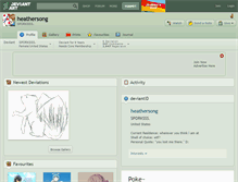 Tablet Screenshot of heathersong.deviantart.com