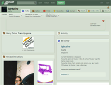 Tablet Screenshot of lightafire.deviantart.com
