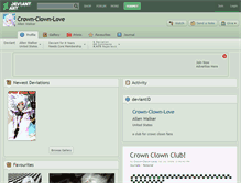 Tablet Screenshot of crown-clown-love.deviantart.com