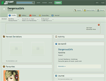Tablet Screenshot of dangerousgirls.deviantart.com