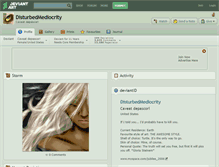 Tablet Screenshot of disturbedmediocrity.deviantart.com