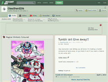 Tablet Screenshot of glassshard206.deviantart.com