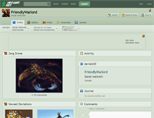 Tablet Screenshot of friendlywarlord.deviantart.com