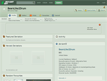Tablet Screenshot of bearslike2drum.deviantart.com