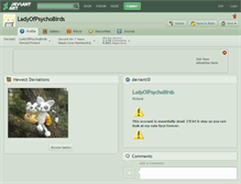 Tablet Screenshot of ladyofpsychobirds.deviantart.com