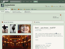 Tablet Screenshot of onemanshelter.deviantart.com