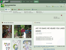 Tablet Screenshot of nyonyohatefute.deviantart.com