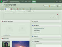 Tablet Screenshot of happycamper722.deviantart.com