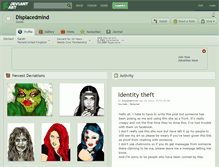 Tablet Screenshot of displacedmind.deviantart.com
