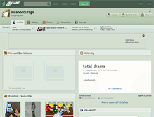 Tablet Screenshot of insanecourage.deviantart.com