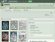 Tablet Screenshot of mladyred.deviantart.com