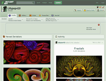 Tablet Screenshot of lillypop420.deviantart.com