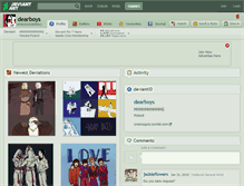 Tablet Screenshot of dearboys.deviantart.com