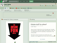 Tablet Screenshot of neon-llama.deviantart.com