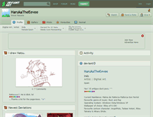 Tablet Screenshot of harukatheeevee.deviantart.com