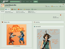 Tablet Screenshot of luna-kitsune-blu.deviantart.com