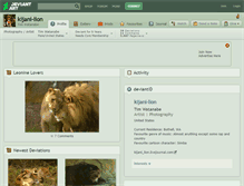 Tablet Screenshot of kijani-lion.deviantart.com