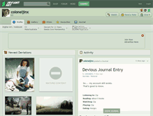 Tablet Screenshot of coloneljinx.deviantart.com