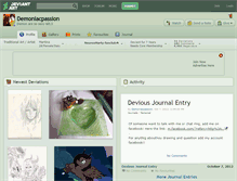 Tablet Screenshot of demoniacpassion.deviantart.com