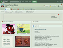 Tablet Screenshot of demonhunterrichie.deviantart.com