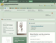Tablet Screenshot of codenamemeatballhead.deviantart.com