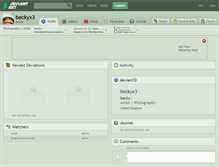 Tablet Screenshot of beckyx3.deviantart.com