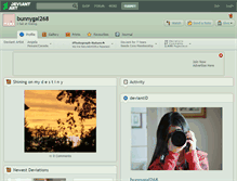 Tablet Screenshot of bunnygal268.deviantart.com
