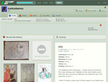 Tablet Screenshot of kookookamou.deviantart.com