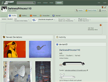 Tablet Screenshot of darknessprincess110.deviantart.com