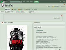 Tablet Screenshot of jameswest.deviantart.com