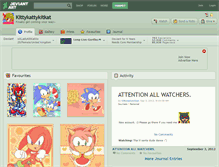 Tablet Screenshot of kittykattykitkat.deviantart.com