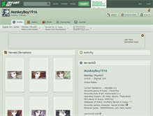 Tablet Screenshot of monkeyboy1916.deviantart.com