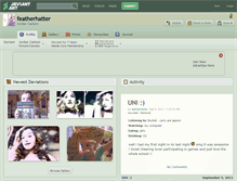 Tablet Screenshot of featherhatter.deviantart.com