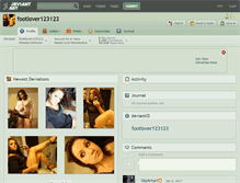 Tablet Screenshot of footlover123123.deviantart.com