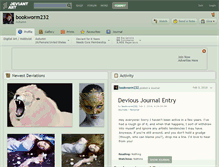 Tablet Screenshot of bookworm232.deviantart.com