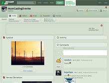 Tablet Screenshot of mooncastingoverme.deviantart.com