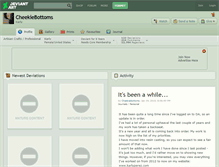 Tablet Screenshot of cheekiebottoms.deviantart.com