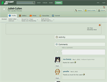 Tablet Screenshot of juliet-cullen.deviantart.com